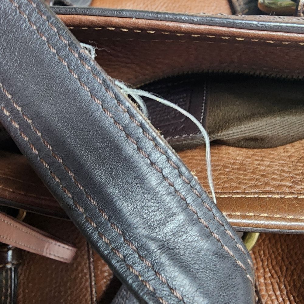 Coach Brown Pebbled Leather Purse - Picture 12 of 12